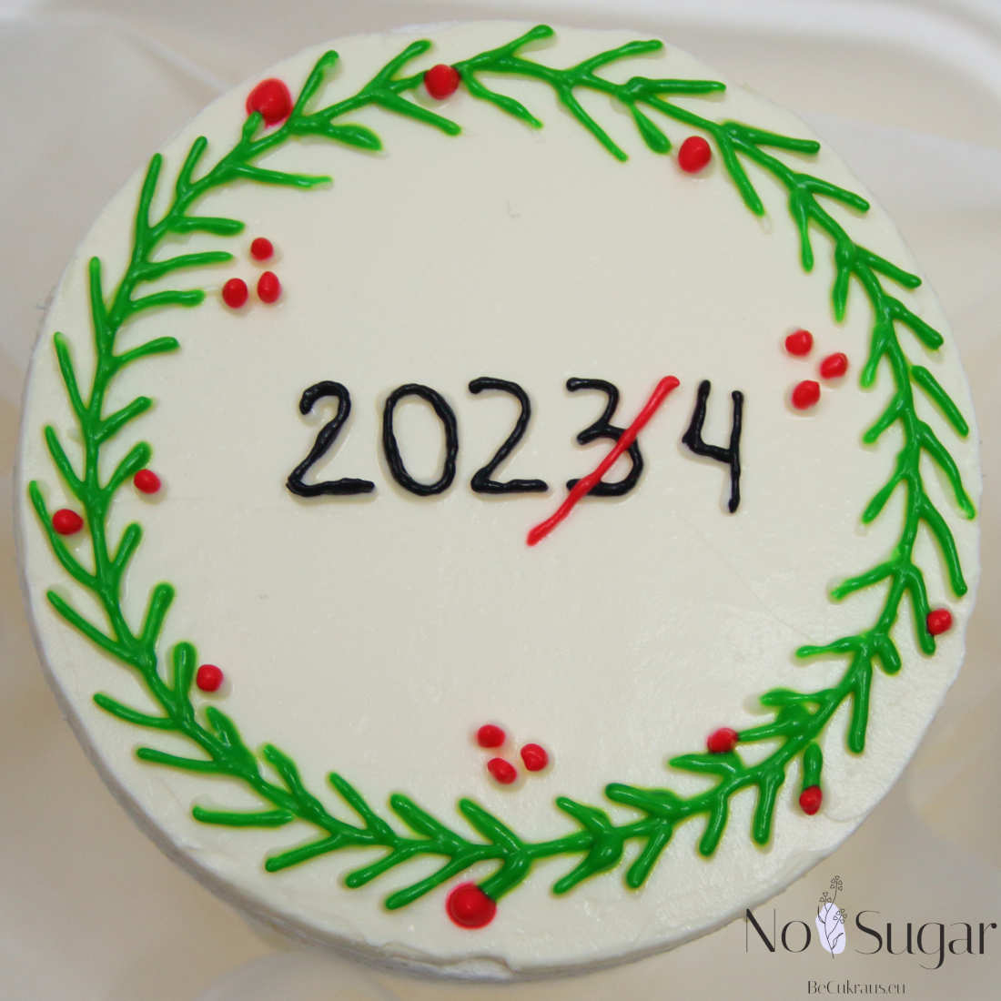 Bento cake calendar with outgoing and New Year