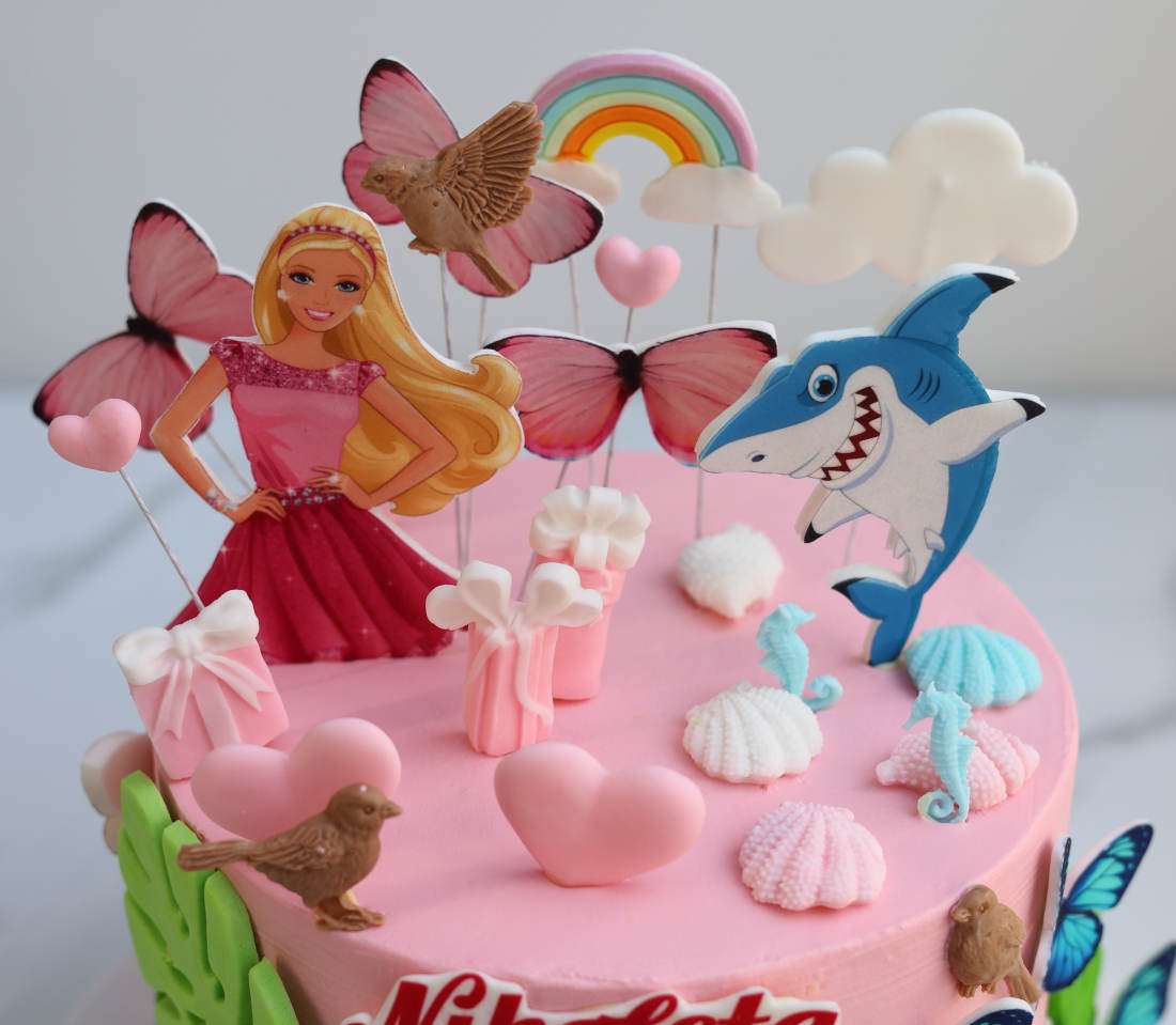 Clouds, butterflies and a rainbow