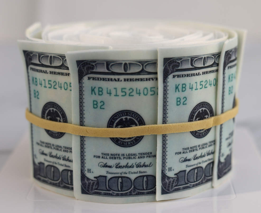 Bento cake with money