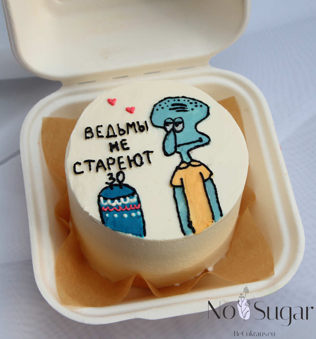 Witches don't age - bento cake for a girl with a character from SpongeBob