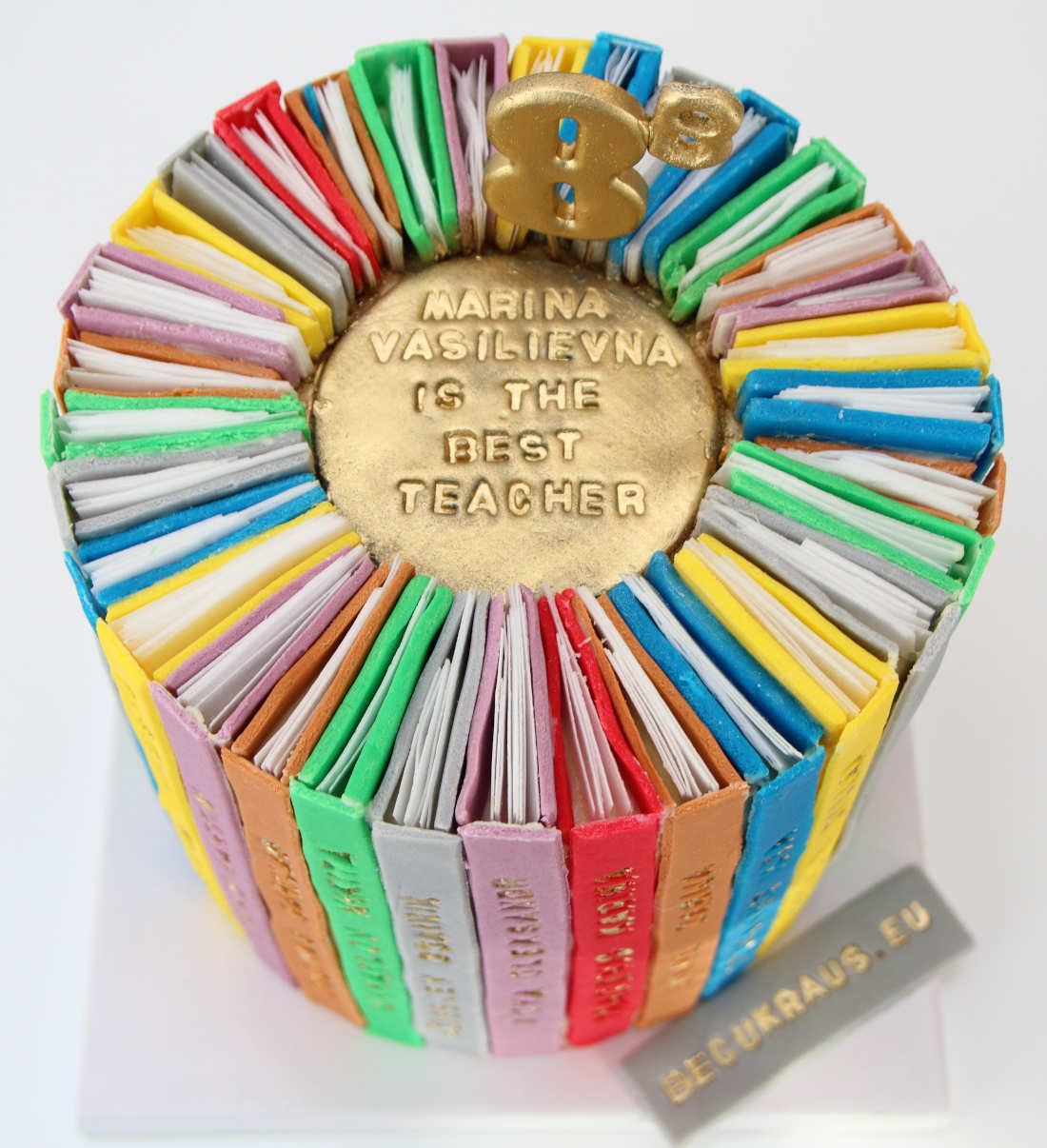 Inscription for the best teacher on the cake for graduation and teacher's day