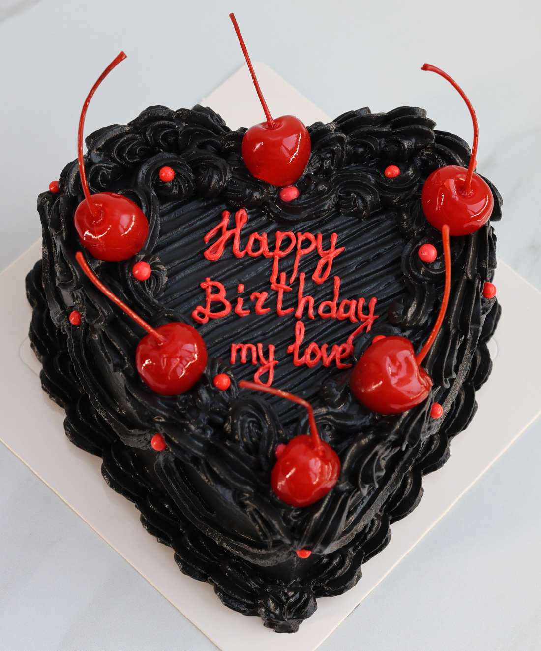 Black bento cake in Vilnius: Happy Birthday my love