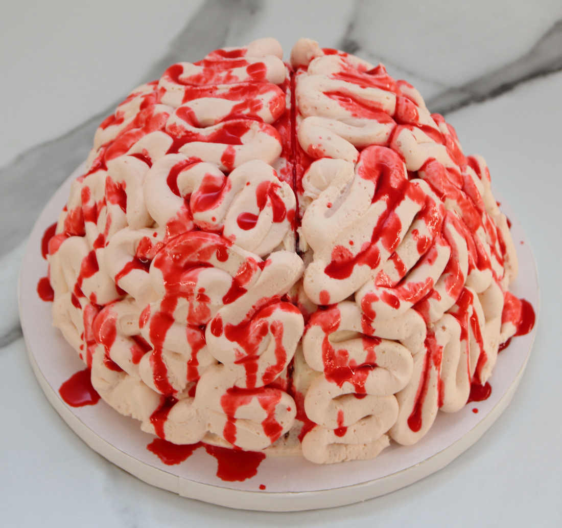 Sugar-free brain cake for Halloween in Vilnius