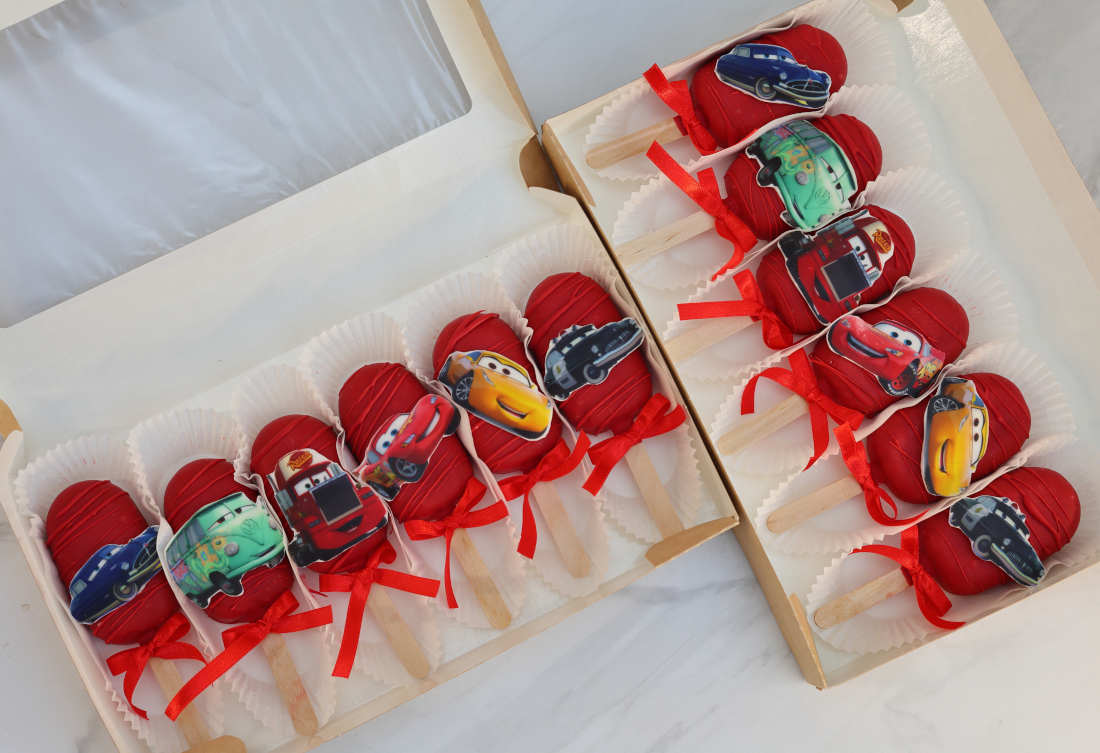 Lightning McQueen and other cars for a boy's birthday party