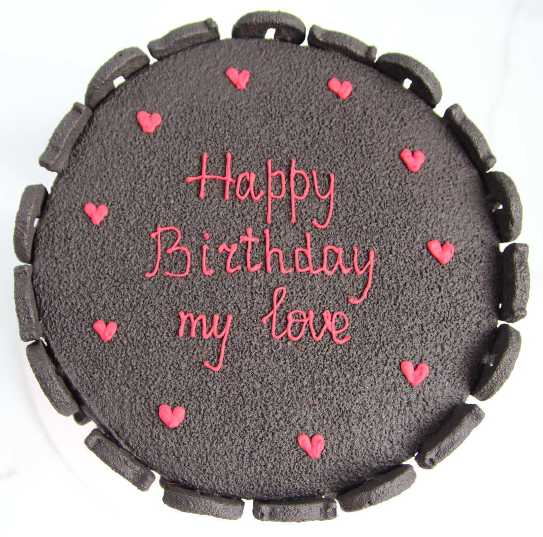 Happy birthday, my love - chocolate velor cake
