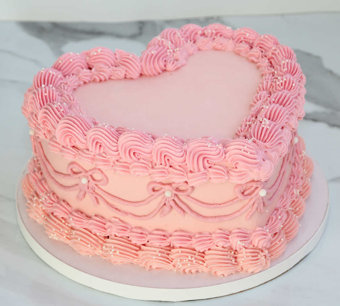 Lambeth heart shaped cake