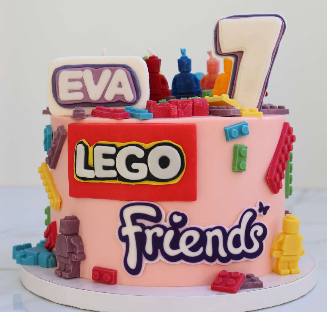 Lego Friends birthday cake for a girl