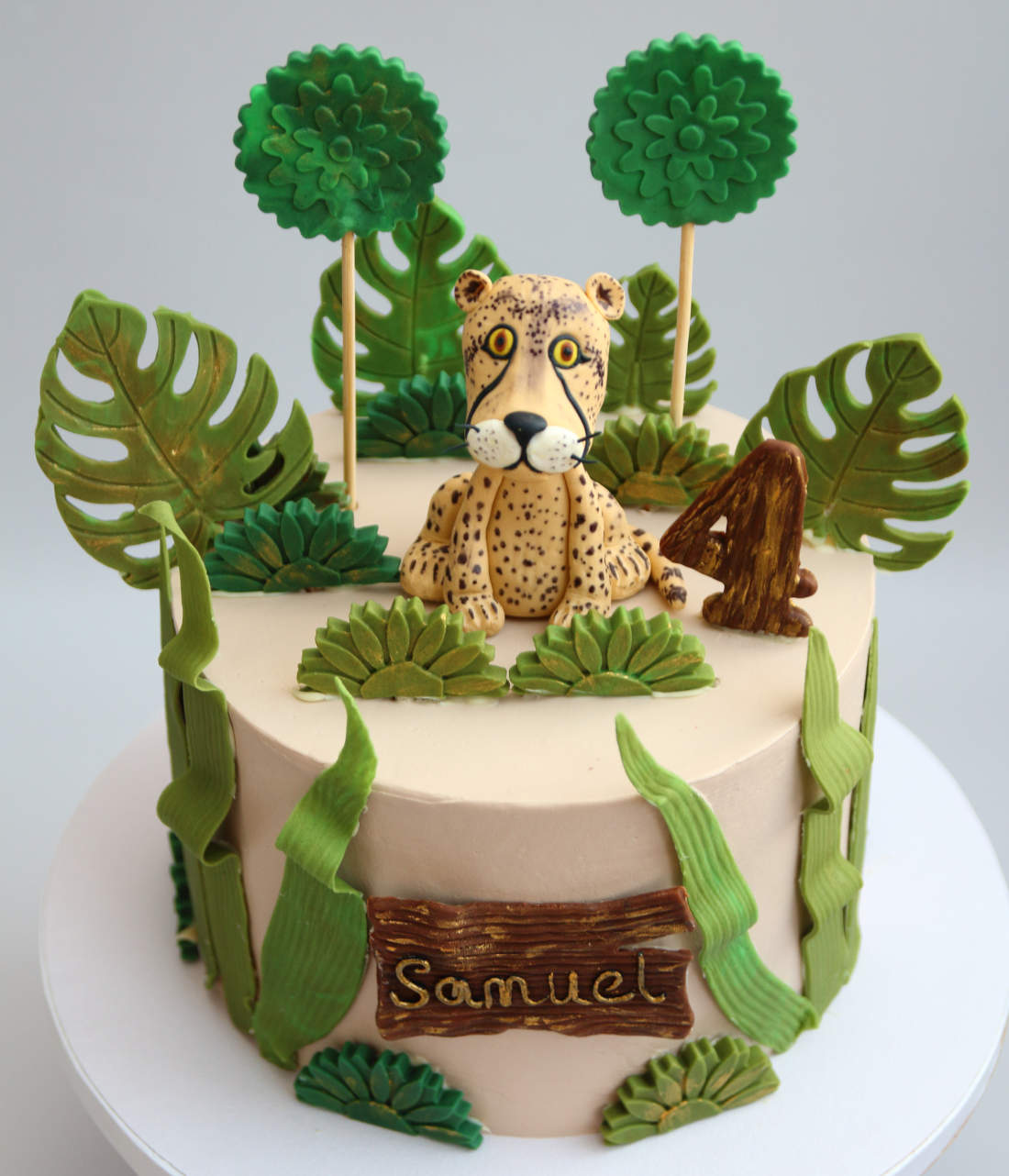 Leopard cake in Vilnius for a 4-year-old boy