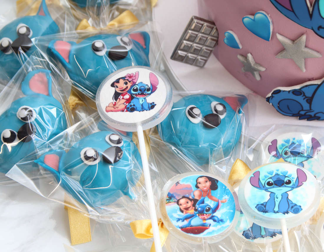 Ledinukai, cake pops, Lilo ir Stičas tortas