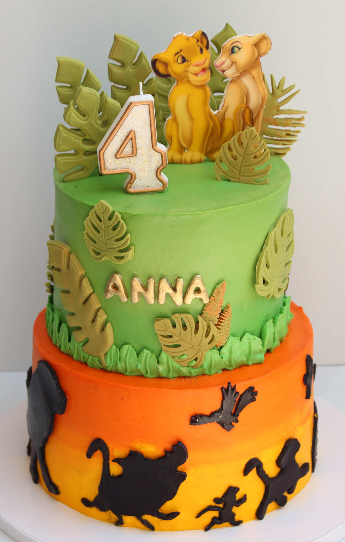 Two-tiered Lion King cake in Vilnius