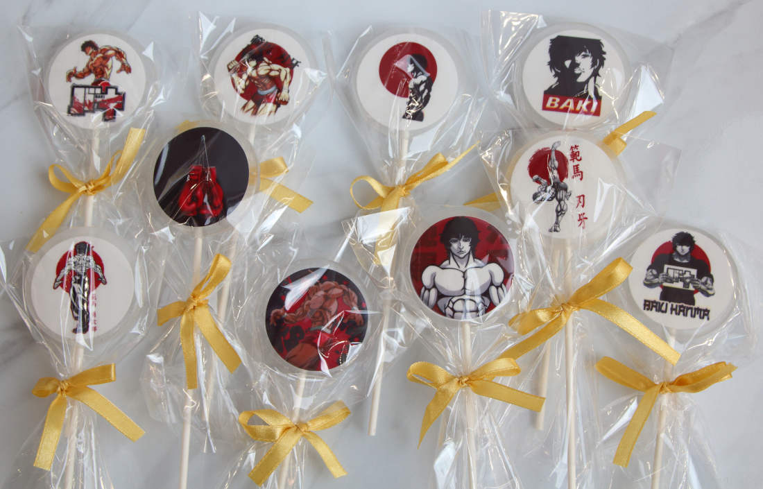 Lollipops featuring the anime hero Baki