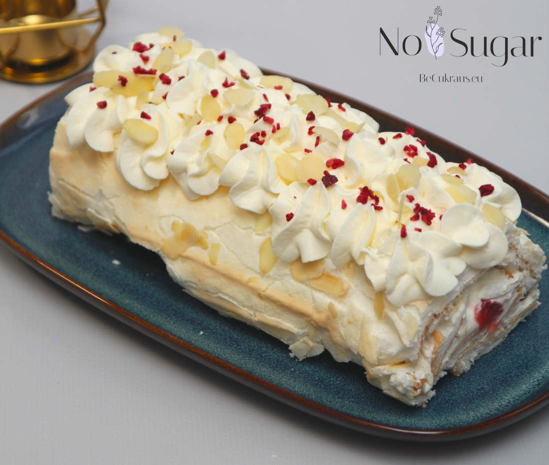 Meringue roll without sugar