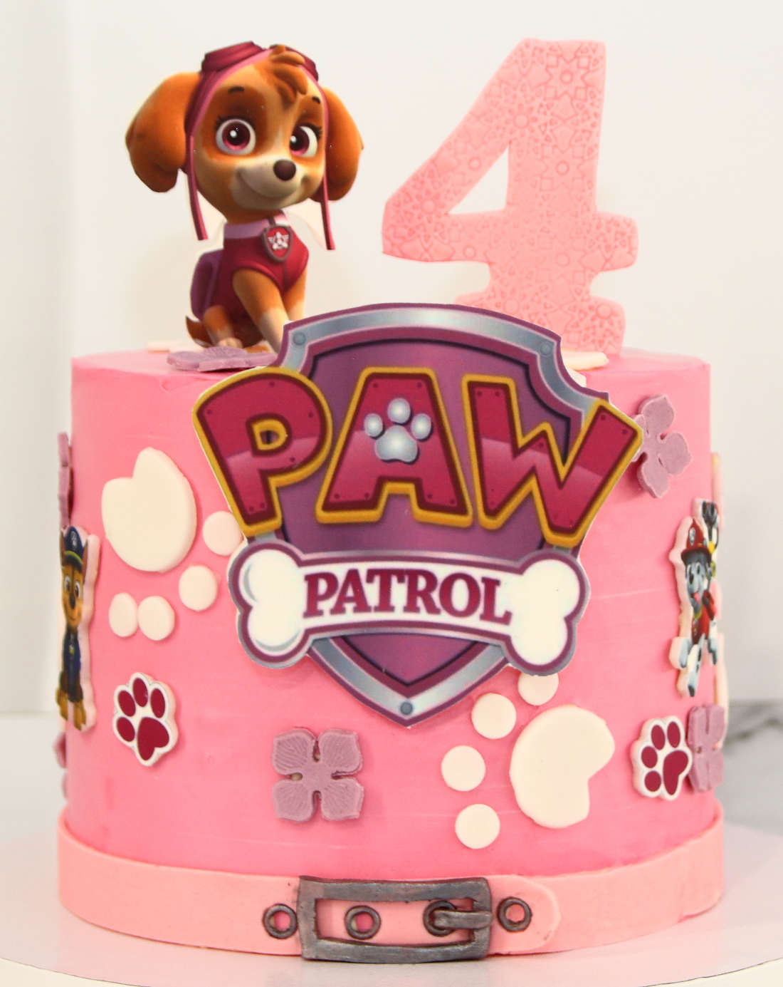 Розовый торт Щенячий патруль