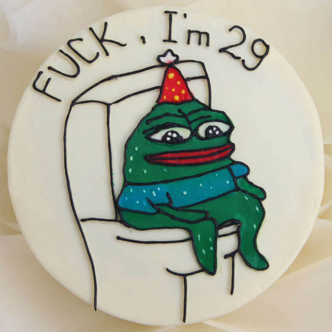 Pepe the Frog ant bento torto: Fuck, I'm 29