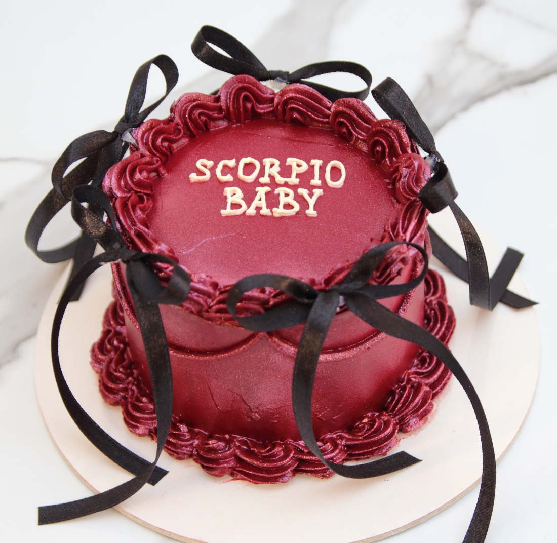 Bento cake with ribbons as a gift