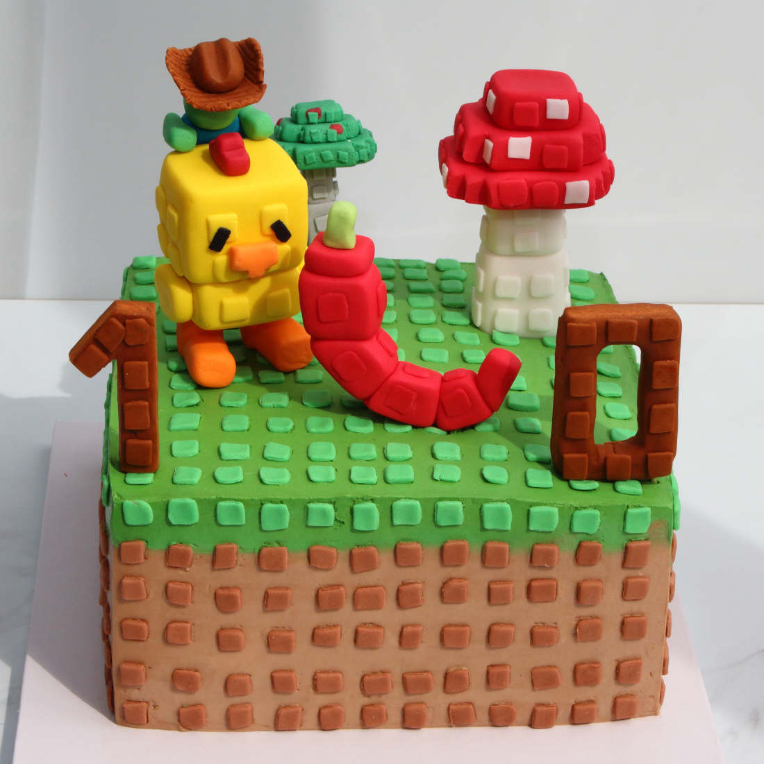 3D cake about the game Roblox Grow a Garden
