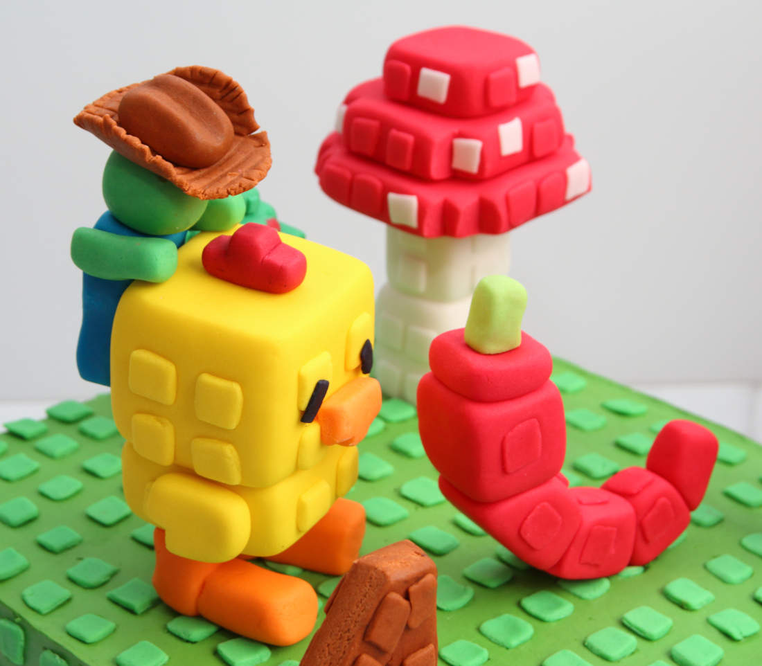 Chicken Zombie, pepper, mushrooms on the cake Roblox Grow a Garden