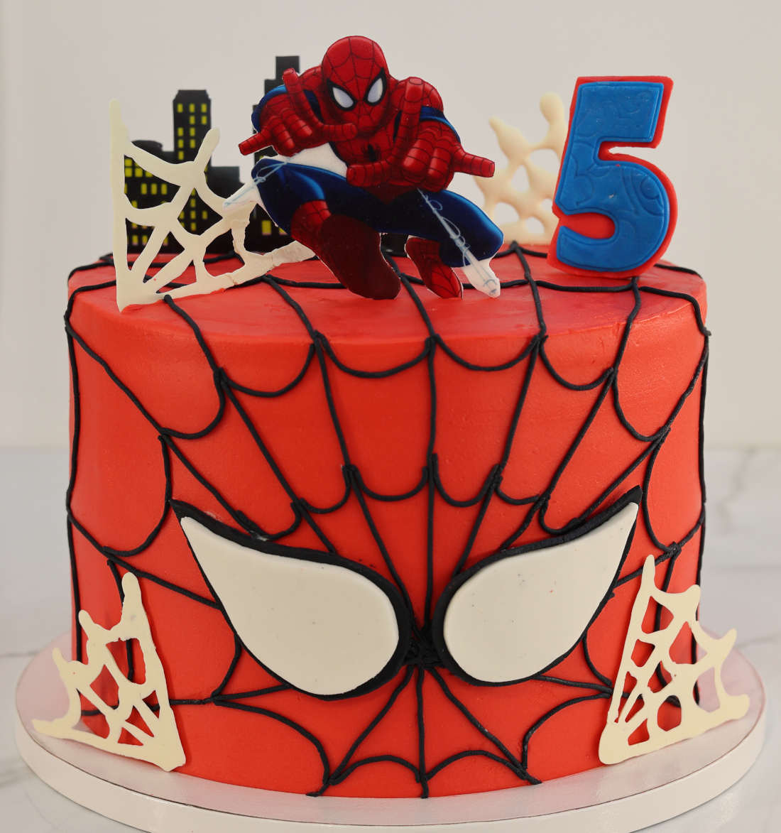 Spider-Man mask cake for a boy