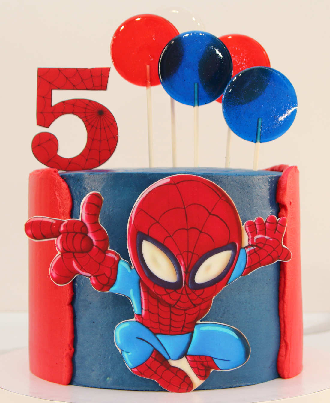 Cake with printed image of Spiderman