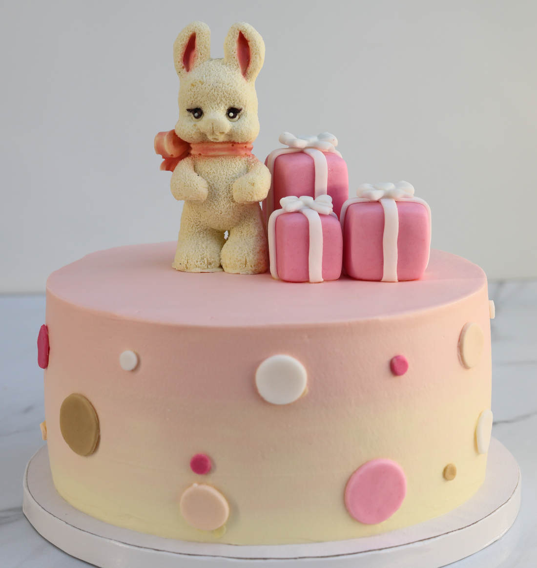 Hare and boxes with gifts