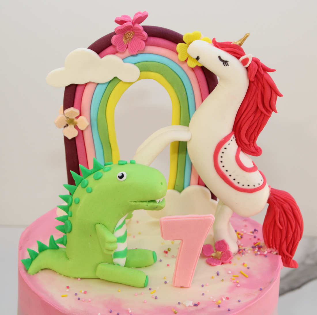 Unicorn on a birthday cake