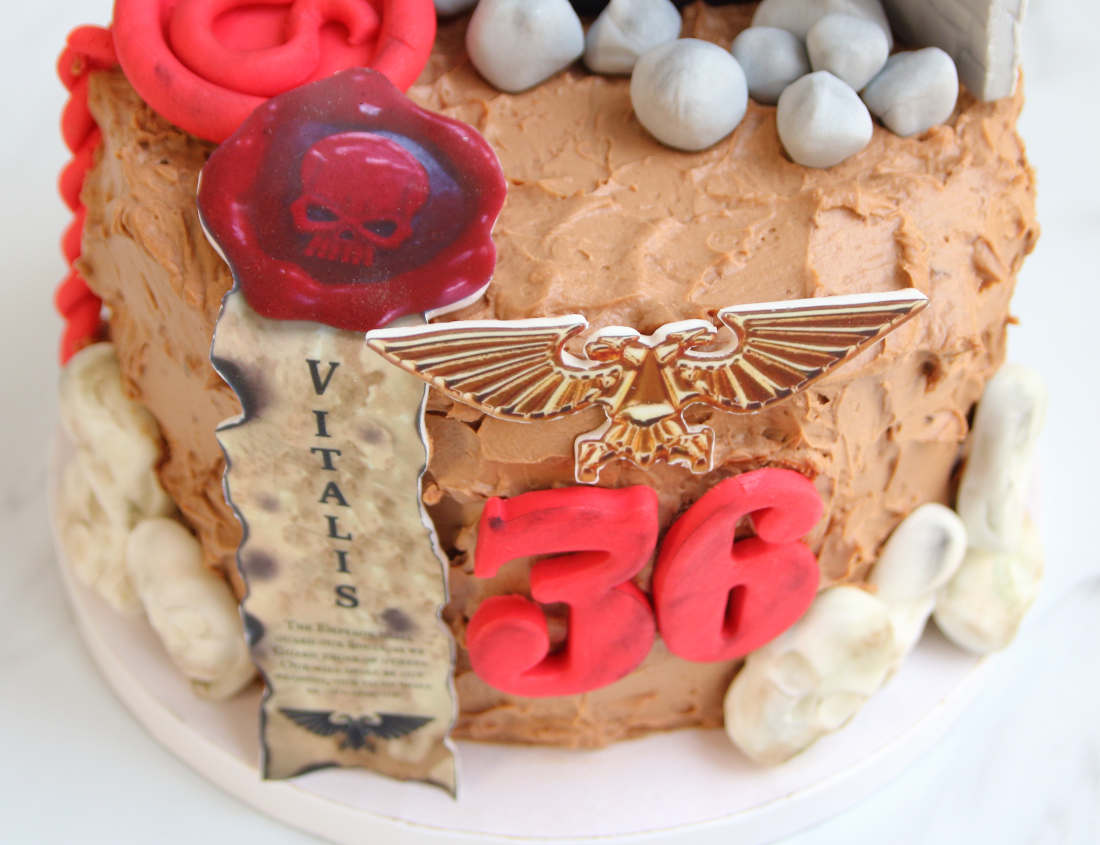 Warhammer personalized purity seal for the birthday cake