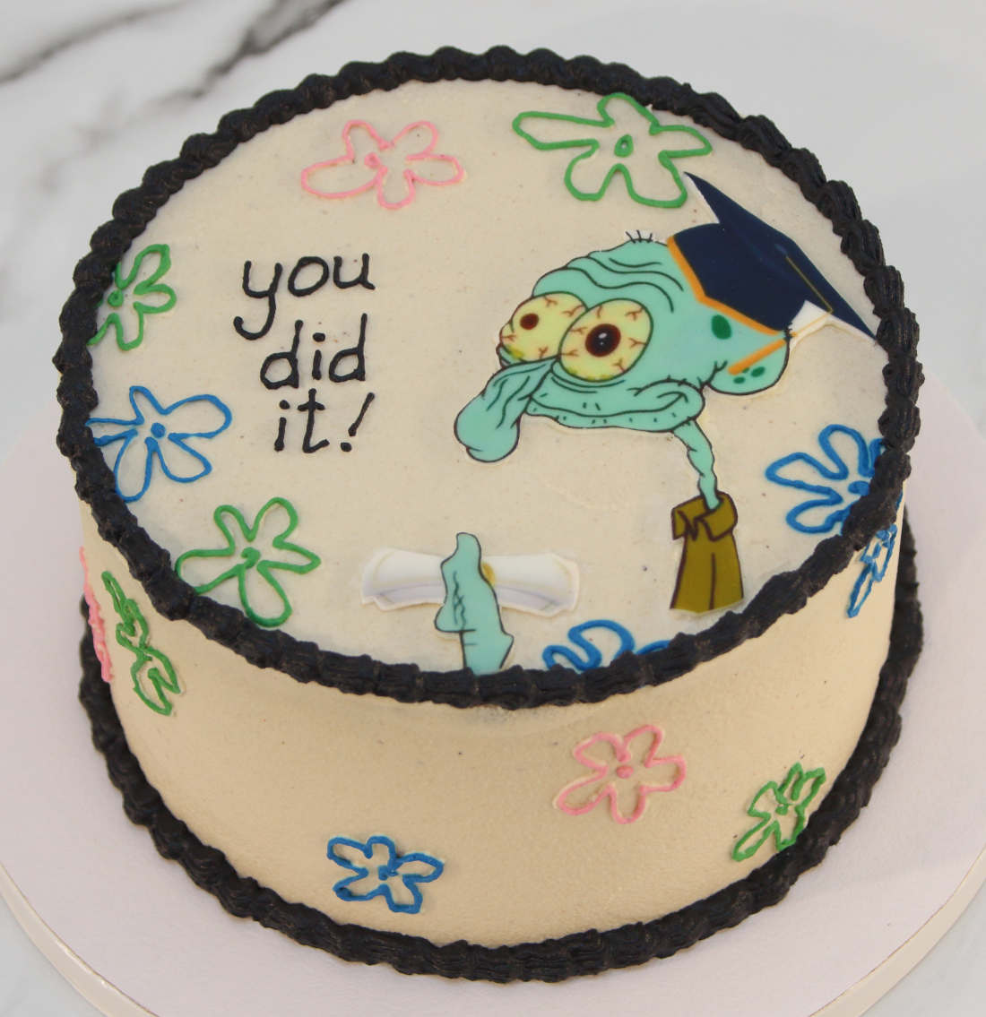 Squidward on cake You did it